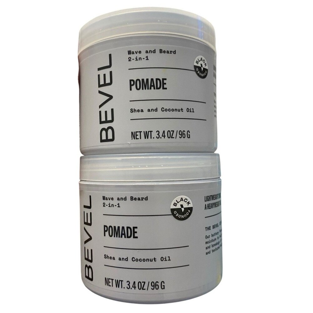 Bevel Wave & Beard 2-in-1 Pomade Shea & Coconut Oil 3.4 Oz Lot of 2 New Sealed